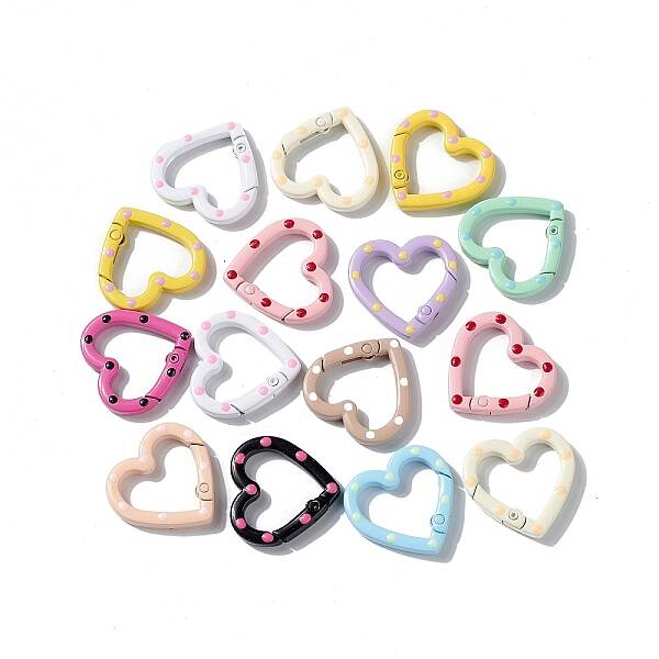 Spray Painted Alloy Spring Gate Rings