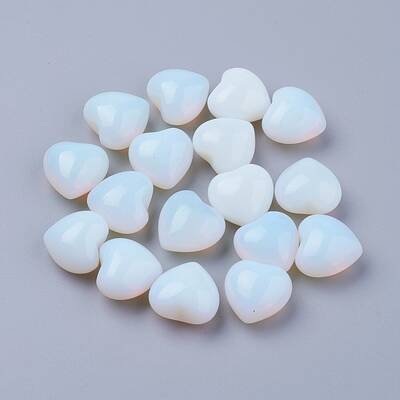 Opalite Heart Love Stones