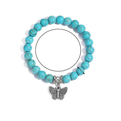 Synthetic Turquoise Beaded Bracelets