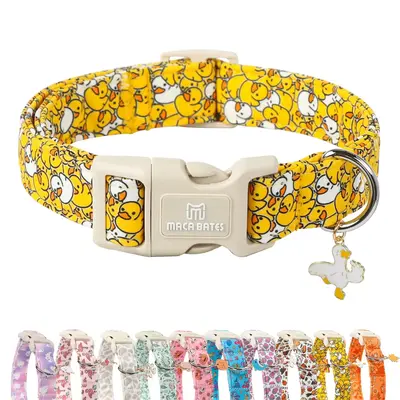 Maca Bates Cute print Dog Collar - Adjustable and Comfortable for All Sizes