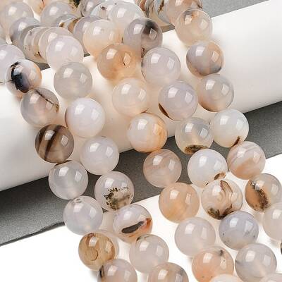 Natural Dendritic Agate Beads Strands