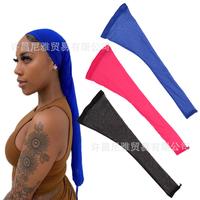 Dreadlock Long Tube Hat Small Mesh Elastic Band Mesh Hat Crochet Hair Net Hat Dreadlock Tube  airweave Sleeve - Black - Light...