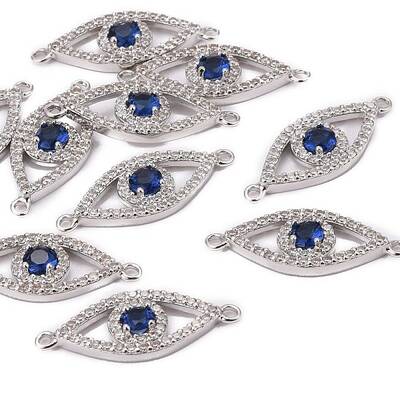 CZ Brass Micro Pave Cubic Zirconia Links