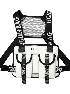 1 Piece Men's Fashion Letter Label Decorated Zipper Belt Bag, Casual Sporty Multi-functional Chest Bag, Retro All-match Commu...