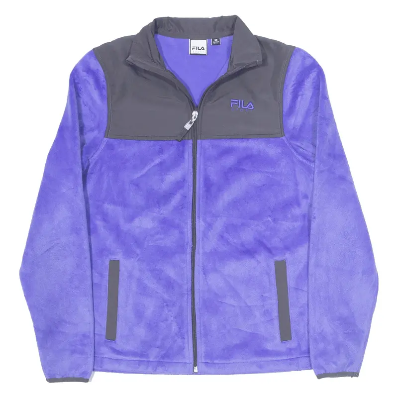 FILA SPORT Teddy Fleece Jacket Purple Womens XS