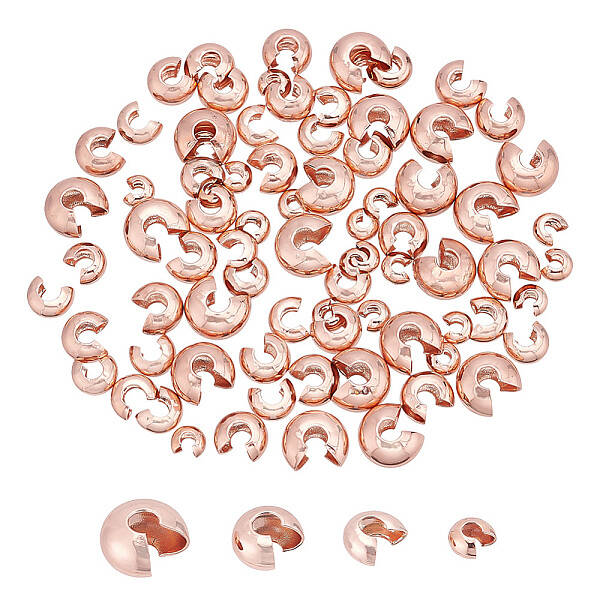 arricraft 80 Pcs Brass Crimp Beads Covers
