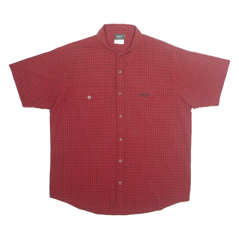 JACK WOLFSKIN Mens Shirt Red Check L