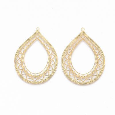 304 Stainless Steel Filigree Pendants