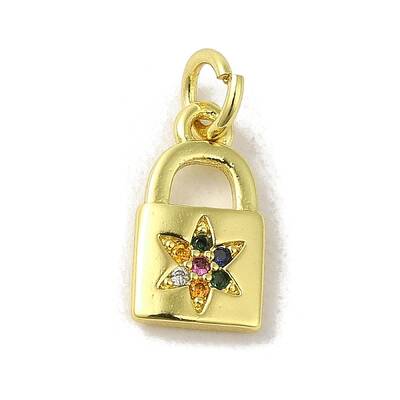 Brass Micro Pave Cubic Zirconia Charms