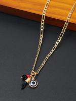 Women's Elegant Hand Eye Design Pendant Necklace, Stainless Steel Modern Jewelry for Party, Daily Clothing Decor, Trendy All-...