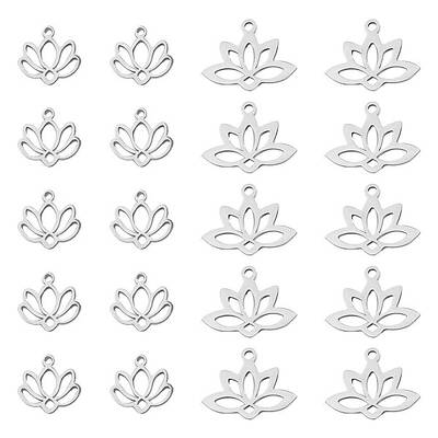 20Pcs 2 Styles 304 & 201 Stainless Steel Charms