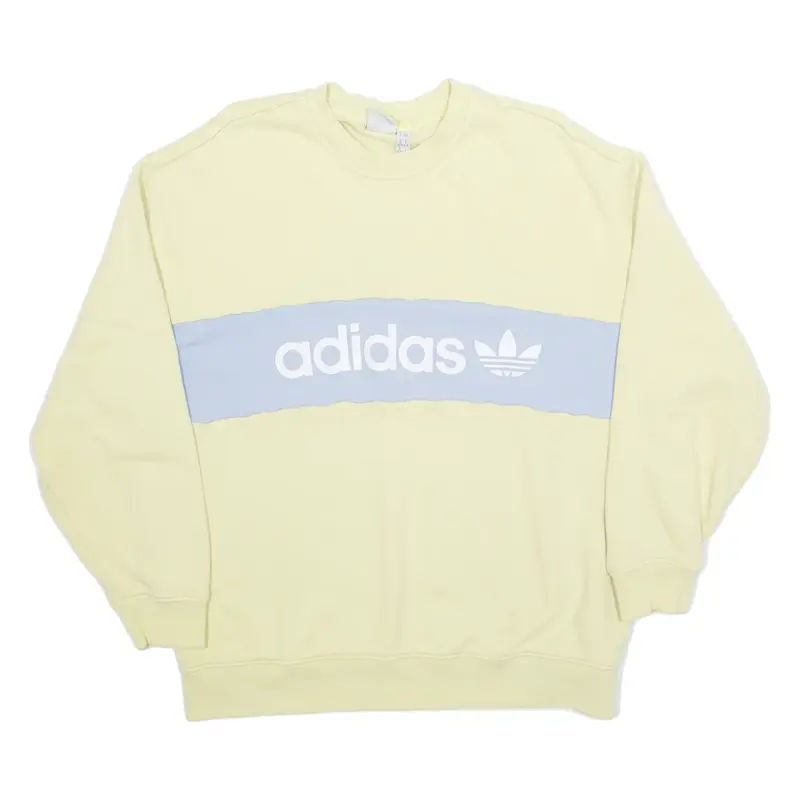 ADIDAS Oversized Womens Sweatshirt Yellow S