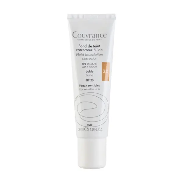Avène Liquid Cover Makeup Couvrance SPF 20 (Fluid Foundation Concealer) 30 ml - Shade: 30 Sand