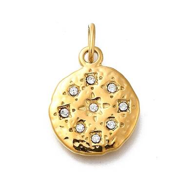 304 Stainless Steel Rhinestone Pendants