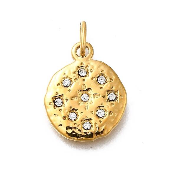 304 Stainless Steel Rhinestone Pendants