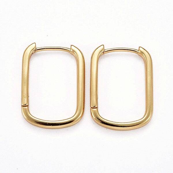 Brass Huggie Hoop Earrings