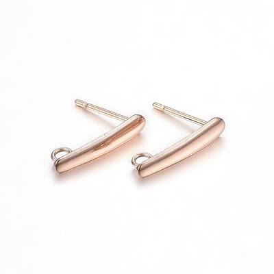 Ion Plating(IP) 304 Stainless Steel Stud Earring Findings