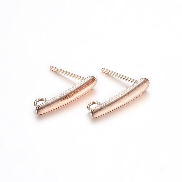 Ion Plating(IP) 304 Stainless Steel Stud Earring Findings
