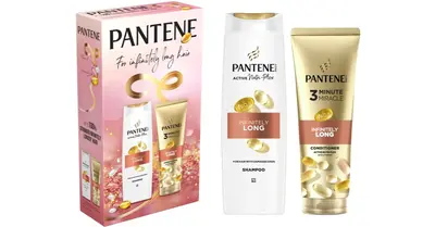 Pantene For Infinitely Long Hair Gift Set for Women Nourishing Shampoo for Long Hair 400ml + Regenerating Conditioner for Wea...