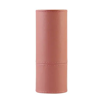 PU Round Cosmetic Brush Container Cosmetic Tool Cosmetic Brush | Color: Pink