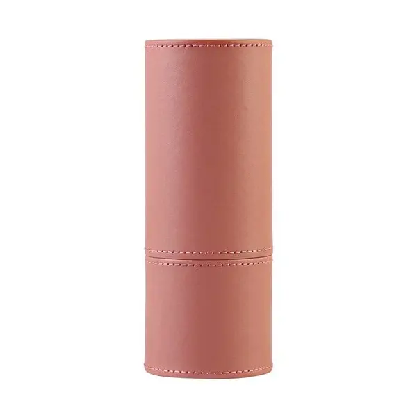 PU Round Cosmetic Brush Container Cosmetic Tool Cosmetic Brush | Color: Pink
