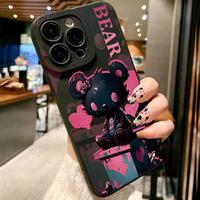 Cute Bear Pattern Phone Case, Anti-drop Cellphone Protective Case, Total Protective Shockproof Mobile Phone Cover for iPhone ...