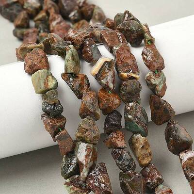 Raw Rough Natural Green Opal Beads Strands