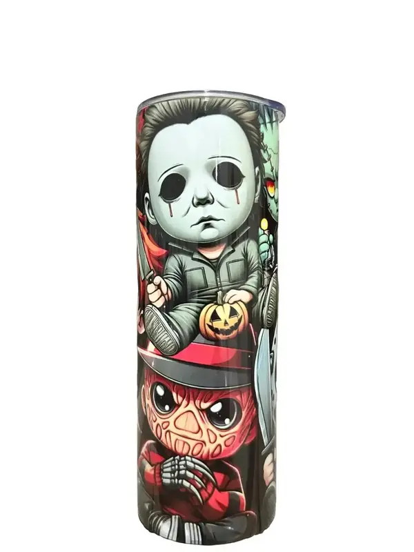 Fun Size Horror - 20oz oz 20 oz. 20oz. - Skinny Straight Sublimation Tumbler - Amy's Tumbler Junkies - Your Favorite Tumbler ...