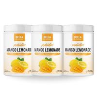 3 Pack Bella All Natural Probiotics Mango Iced Lemonade