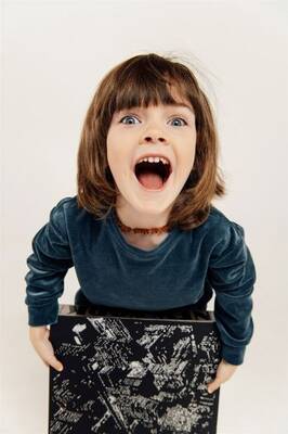 Velvet kids sweatshirt - Blue | Size: 4-6