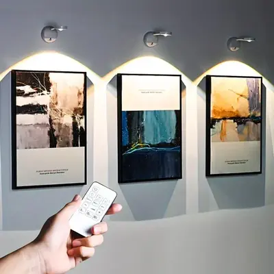 USB Rechargeable LED Lights for Bedroom, Magnetic Wall Lamp for Summer, Smart Sensor Wall Mounted Ambient LED Light with Rem...