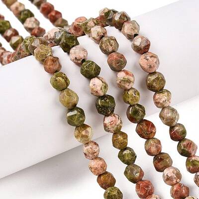 Natural Unakite Beads Strands