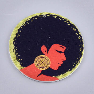 Printed Wooden Big Pendants