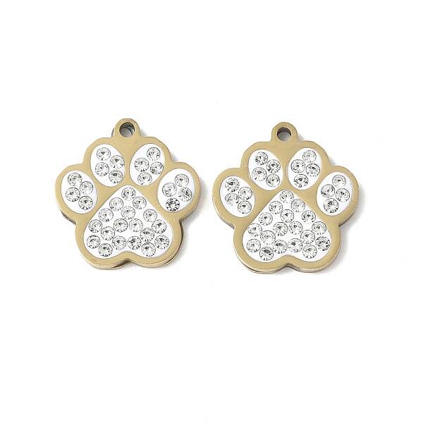 201 Stainless Steel Rhinestone Pendants