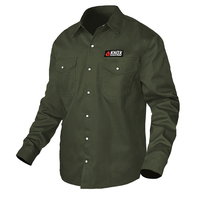 Nexon FR Shirt Military Green With Pearl Snap Buttons