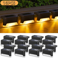 16 Pack Solar Deck Lights for Outdoor,Waterproof Solar LED Lights for Deck,Step,Railing,Wall, Patio,Garden,Stair,Yard and Dri...