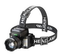 Waterproof Head Lamp for Outdoor Hiking Camping Hunting LED Rechargeable Headlamp,8 Modes Headlight with Motion Sensor,Zoomab...
