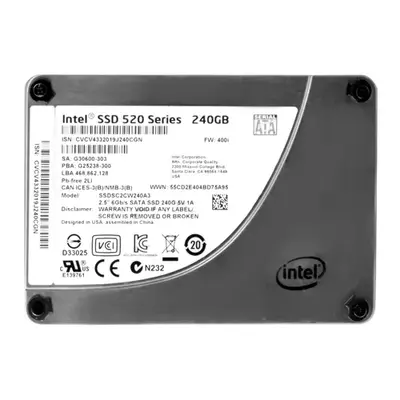 Intel SSDSC2CW240A301 | 520 240GB Multi-Level Cell SATA 6Gb/s 2.5-Inch Solid State Drive