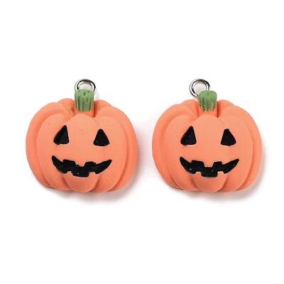 Halloween Theme Opaque Resin Pendants