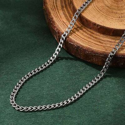 Non-Tarnish 304 Stainless Steel Curb Chain Necklaces