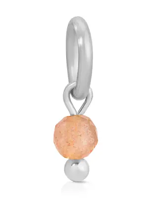 One Love Birthstone Charms | Metal Color: Silver | Month/Gemstone: November - Topaz