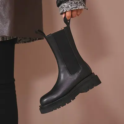 Chiko Herb Round Toe Block Heels Boots