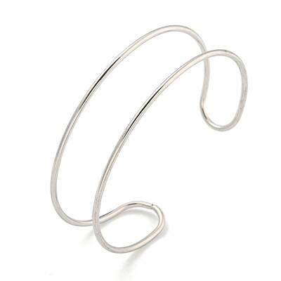 Non-Tarnish Hollowed 304 Stainless Steel Cuff Bangles for Women Men