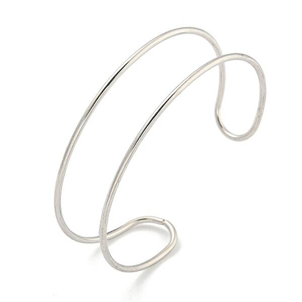 Non-Tarnish Hollowed 304 Stainless Steel Cuff Bangles for Women Men