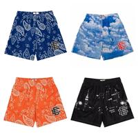 New  Emanuel multi-color basketball shorts, casual sports shorts, mesh loose breathable beach shorts