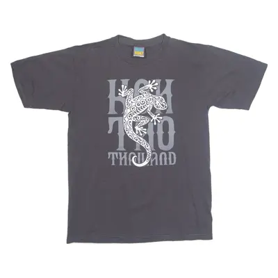 FROZEN MUNKY Lizard Thailand Mens T-Shirt Grey L