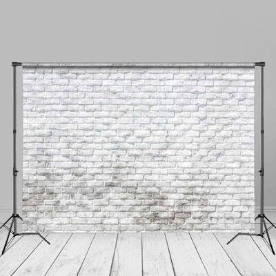 Pastoral White Brick Photoshoot Studio Backdrop - Aperturee