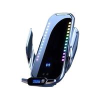 Upgraded Magnetic Phone Holder with Smart Wireless Charging 15W 66W wired charging Rhythm Color Lights Infrared Sensing Adjus...