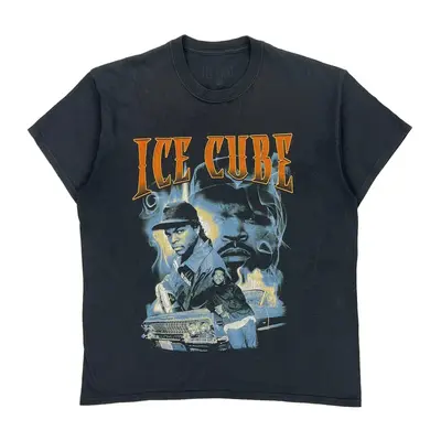 Ice Cube Graphic T-Shirt - Large Black Cotton