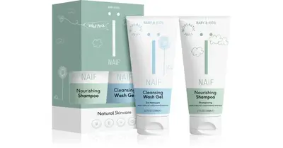 Naif Baby & Kids Set for newborns cleansing gel for children and newborns 200 ml + nourishing shampoo for the scalp of the ba...